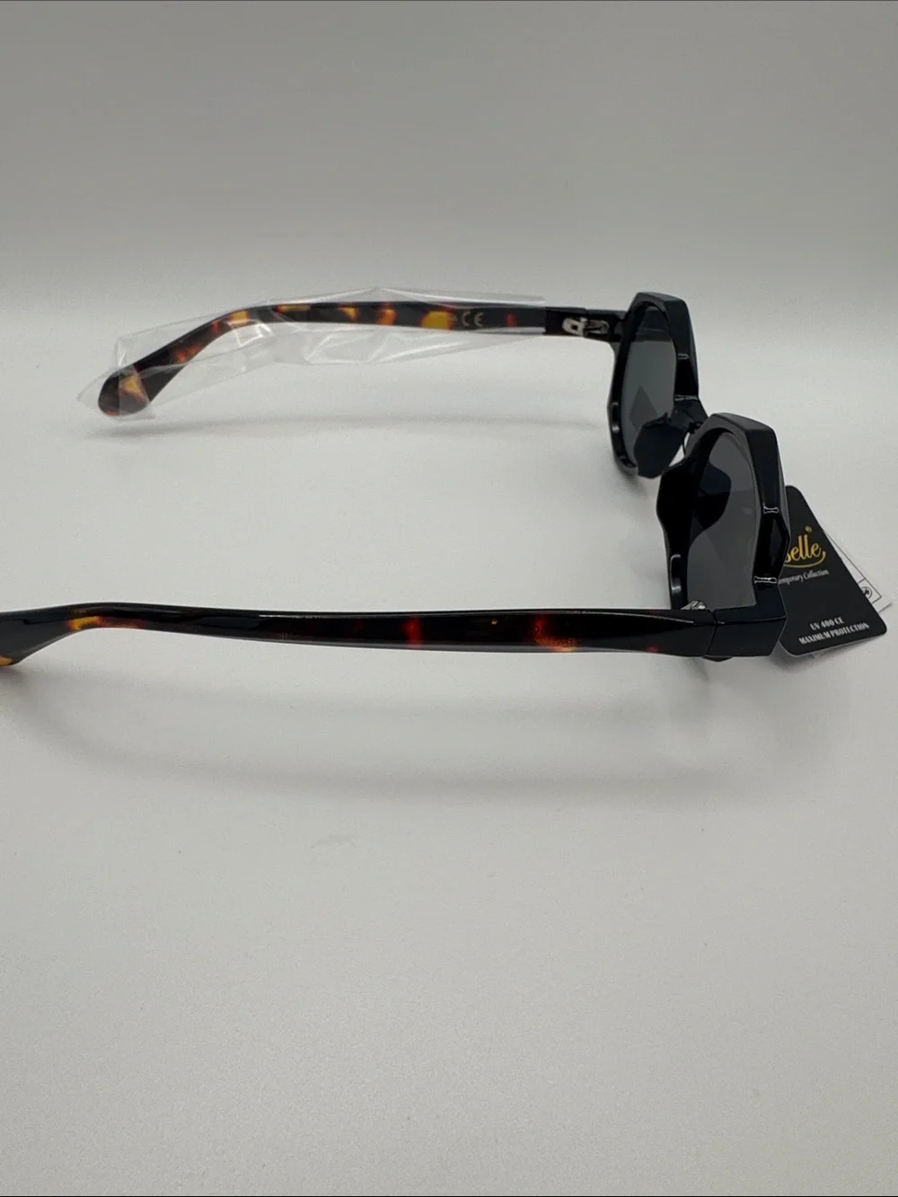 Giselle Black Geometric Sunglasses